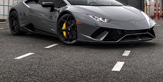 Lamborghini Huracan Wrapped in Avery SW Gloss Rock Grey Vinyl