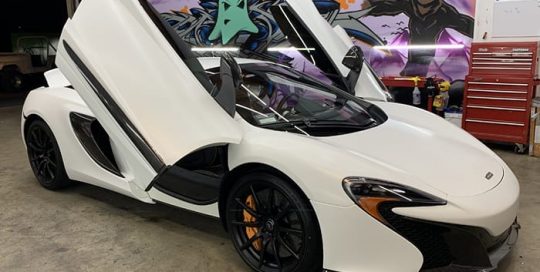 McLaren 650S Wrapped in 3M 1080 Satin White Vinyl