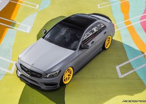 Mercedes-Benz C43 Wrapped in Avery SW Matte Dark Grey Vinyl