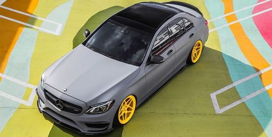 Mercedes-Benz C43 Wrapped in Avery SW Matte Dark Grey Vinyl