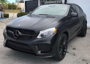 Mercedes-Benz GLE43 Wrapped in 3M Satin Black Vinyl