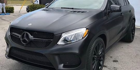 Mercedes-Benz GLE43 Wrapped in 3M Satin Black Vinyl