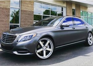 Mercedes Benz Wrapped in 3M 1080 Satin Dark Gray