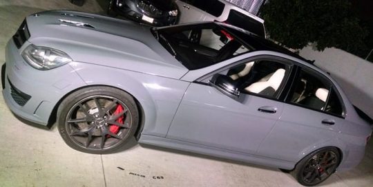 Mercedes Benz Wrapped in Avery SW900 Gloss Dark Grey