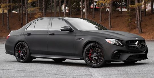 Mercedes E63 Wrapped in 3M 1080 Dead Matte Black Vinyl