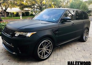 Range Rover Wrapped in 3M 1080 Matte Deep Black Vinyl