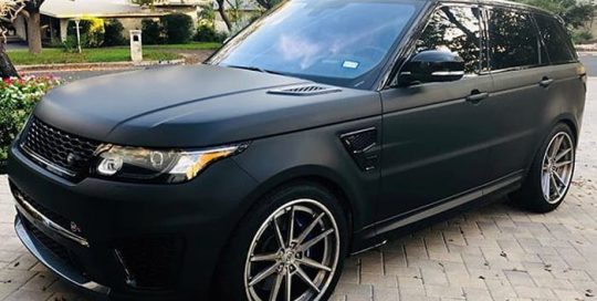 Range Rover Wrapped in 3M 1080 Matte Deep Black Vinyl