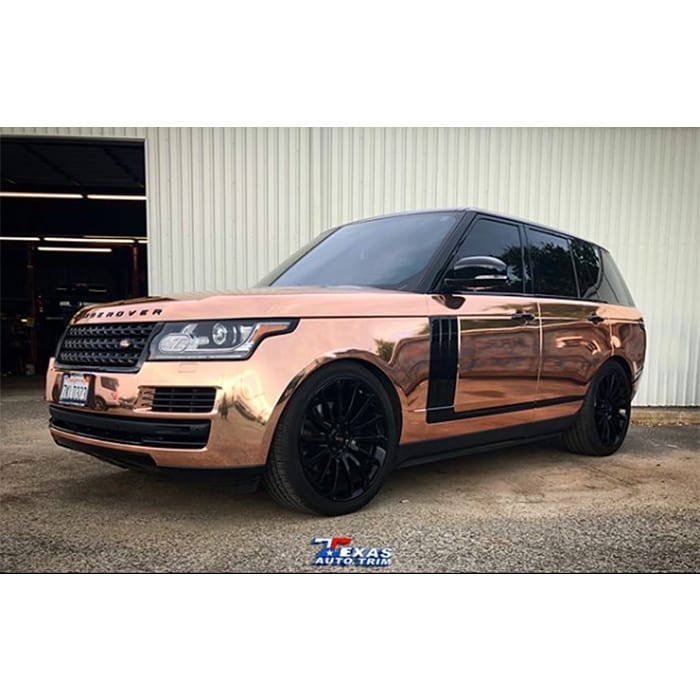 Range Rover Wrapped in Avery SW Rose Gold Chrome Vinyl Vinyl