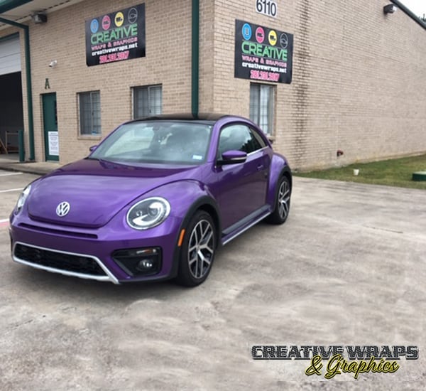 Volkswagen Beetle Wrapped Orafol 970RA Gloss Violet Metallic Vinyl - Vinyl Wrap - 3M & Avery Vinyl Wrap - Cars & Vehicles