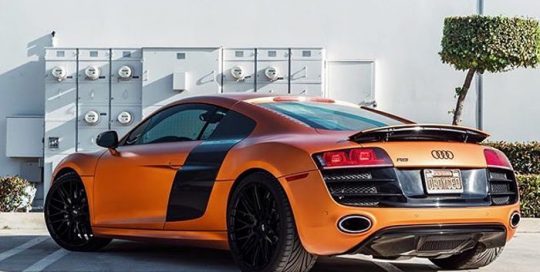Audi wrapped in 3M 1080 Satin Canyon Copper vinyl