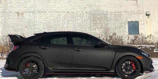 Honda wrapped in 3M 1080 Matte Black vinyl