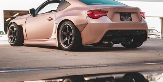 Toyota Frs wrapped in 3M 1080 Satin Carmel Luster vinyl