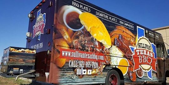 Food Truck wrapped in Avery 1105EZRS vinyl