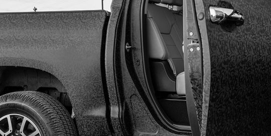 Toyota Tundra wrapped in 3M 1080 Shadow Black vinyl