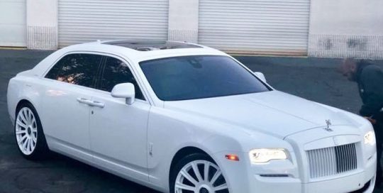 Rolls Royce Ghost wrapped in Avery SW Gloss White and Satin White vinyls