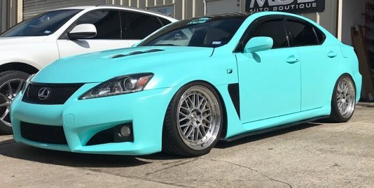 Lexus wrapped in 3M 1080 Satin Key West a.k.a. tiffanyblue vinyl