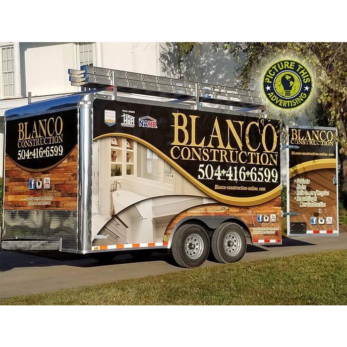 Commercial Trailer wrapped in using custom printed 3M IJ180mC vinyl