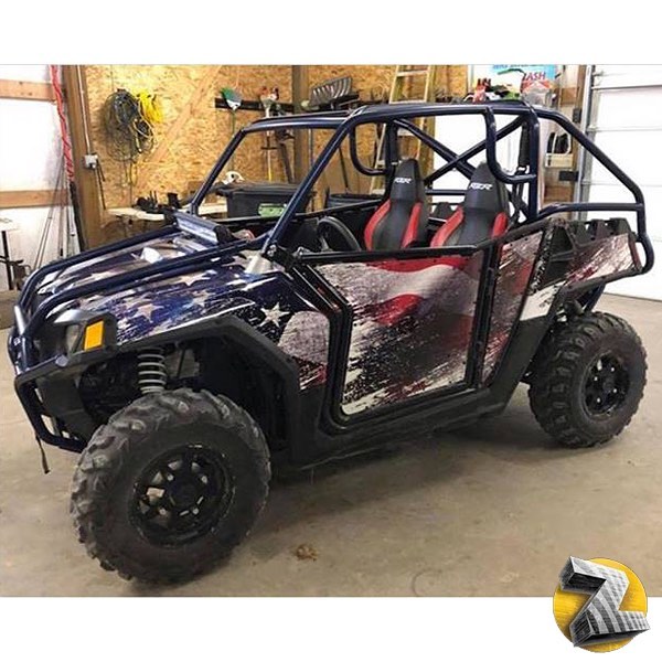 Polaris Rzr wrapped in custom printed 3M IJ180Cv3 vinyl
