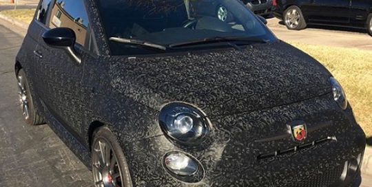 Fiat Abarth wrapped in 3M 1080 Shadow Black vinyl