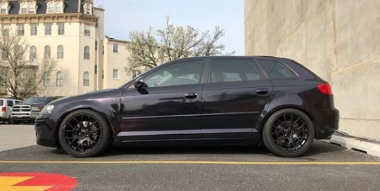 Audi A3 wrapped in 3M 1080 Gloss Wicked vinyl