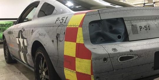 Ford Mustang wrapped in Avery 1105 EZRS vinyl