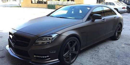 Mercedes Benz Cls550 wrapped in 3M 1080 Matte Brown Metallic vinyl