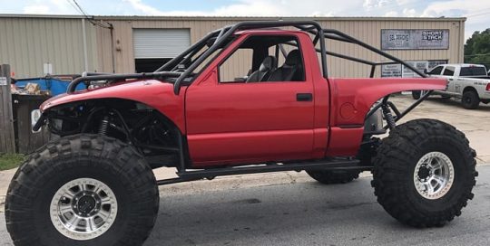 Krawler wrapped in 3M 1080 Dragon Fire Red vinyl