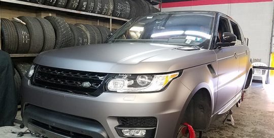 Land Rover wrapped in 3M 1080 Matte Dark Gray vinyl
