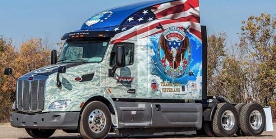Commercial Truck wrapped in using custom printed Avery 1105 vinyl