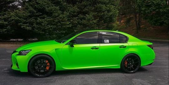 Lexus Gsf 3M 1080 Satin Neon Fluorescent Green vinyl
