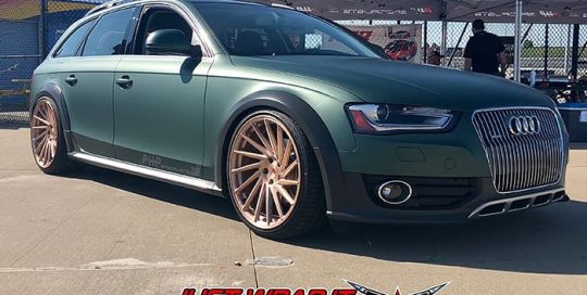 Audi Allroad wrapped in 3M 1080 Matte Pine Green Metallic vinyl