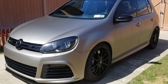 Volkswagen Golf wrapped in 3M 1080 Matte Gray Aluminum vinyl