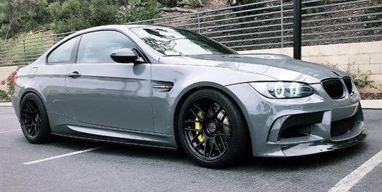 Bmw M3 wrapped in Avery SW Gloss Dark Grey vinyl