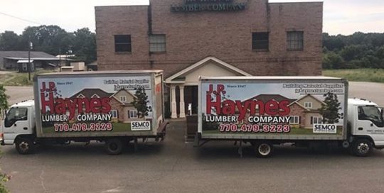 Commercial Trucks wrapped in printed Avery 1105ezrs vinyl
