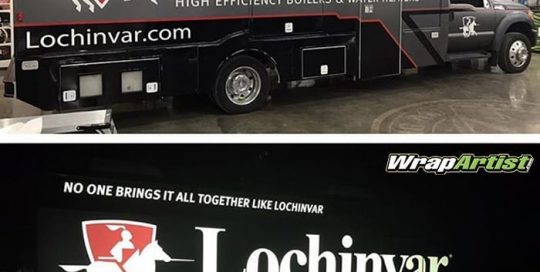 Commercial Truck wrapped in 3M 1080 Matte Dark Gray, Gloss White Aluminum, Gloss Black, Hot Rod Red, and custom printed 780mC Reflective vinyls