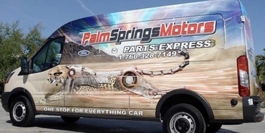 Van wrapped in custom printed 3M 480mC vinyl