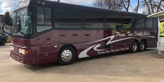Bus wrapped in custom printed Oracal 3751RA and 290 Gloss