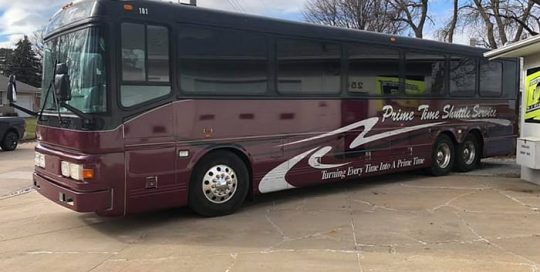 Bus wrapped in custom printed Oracal 3751RA and 290 Gloss