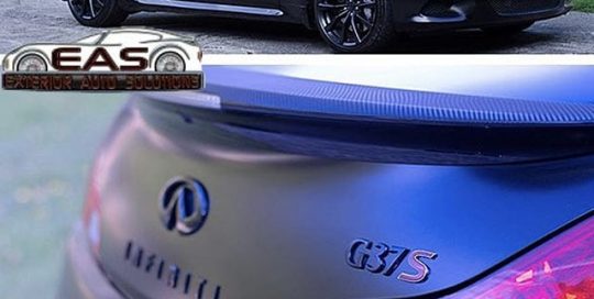 Infiniti G37S wrapped in Avery SW Satin Black vinyl