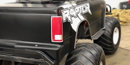 Ford Raptor wrapped in Avery SW Satin Black vinyl
