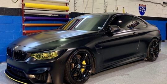 The Auto Firm - BMW M4 Wrapped Matte Black by My Son