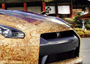 Nissan GTR wrapped in Avery 1005EZRS vinyl