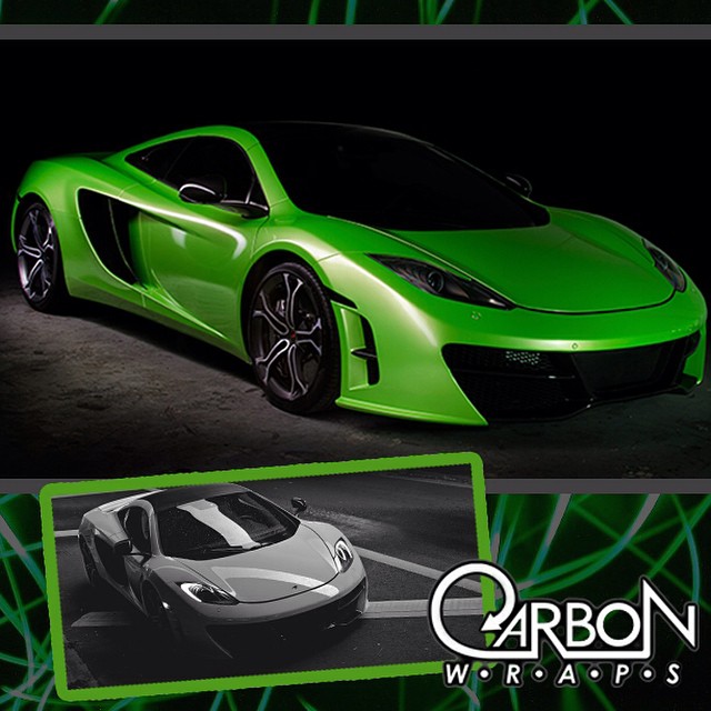 Maclaren MP4-12c50 wrapped in Avery SW Light Green Pearlescent vinyl