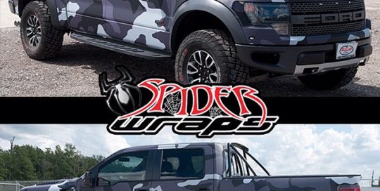 Ford Raptor Camo wrapped in IJ180Cv3 vinyl