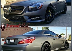 Mercedes Benz wrapped in Avery SW Matte Metallic Charcoal vinyl