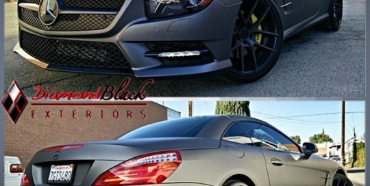 Mercedes Benz wrapped in Avery SW Matte Metallic Charcoal vinyl