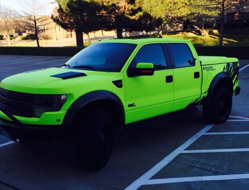 Ford Raptor wrapped in Hi-Liter fluorescent yellow