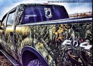 Ford F150 wrapped in Xtra camouflage vinylwrap