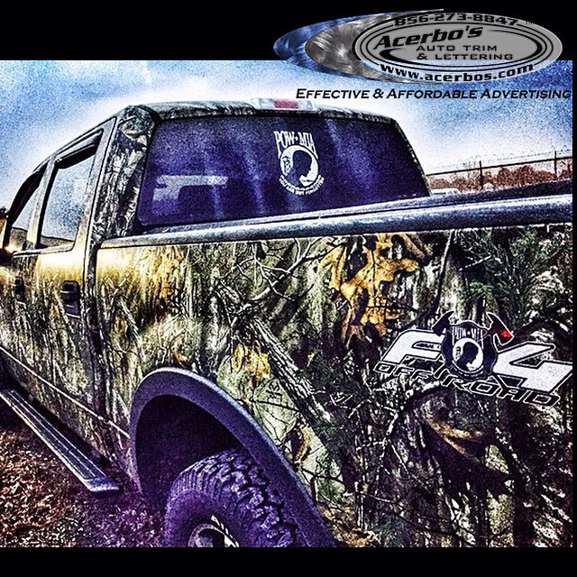 Ford F150 wrapped in Xtra camouflage vinylwrap