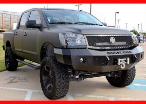 Nissan Titan wrapped in 1080 Matte Deep Black vinyl